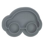 Prato de Silicone com Ventosa - Carro Gris Prato de Silicone com Ventosa - Carro Gris