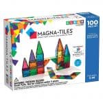 Jogo de Construção Magnético - Magna-Tiles®  100-Peças Transparentes e Coloridas