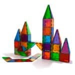 Jogo de Construção Magnético - Magna-Tiles®  100-Peças Transparentes e Coloridas