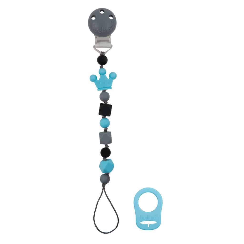 Porta-chupeta em silicone Silibeads - Coroa