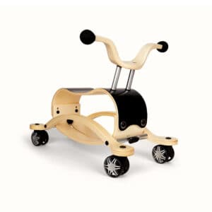 Wishbone Mini-Flip Racer Preto com base de corrida rodas 360