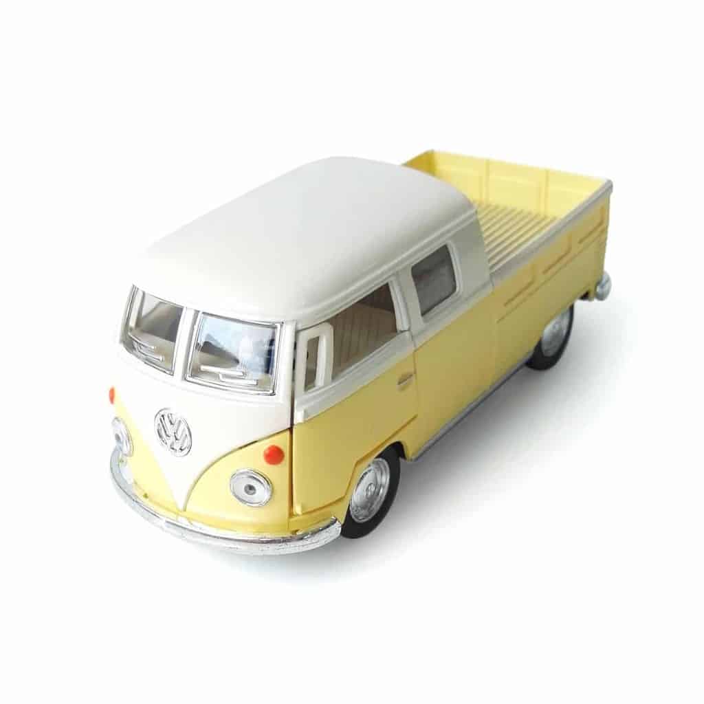 Miniatura VW Combi Pickup Cabine Dupla 1963 - Amarelo