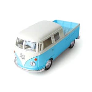 Miniatura VW Kombi Pickup Cabine Dupla 1963 na cor Azul