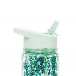 Garrafa com Glitter Verde Água Garrafa com Glitter Verde Água
