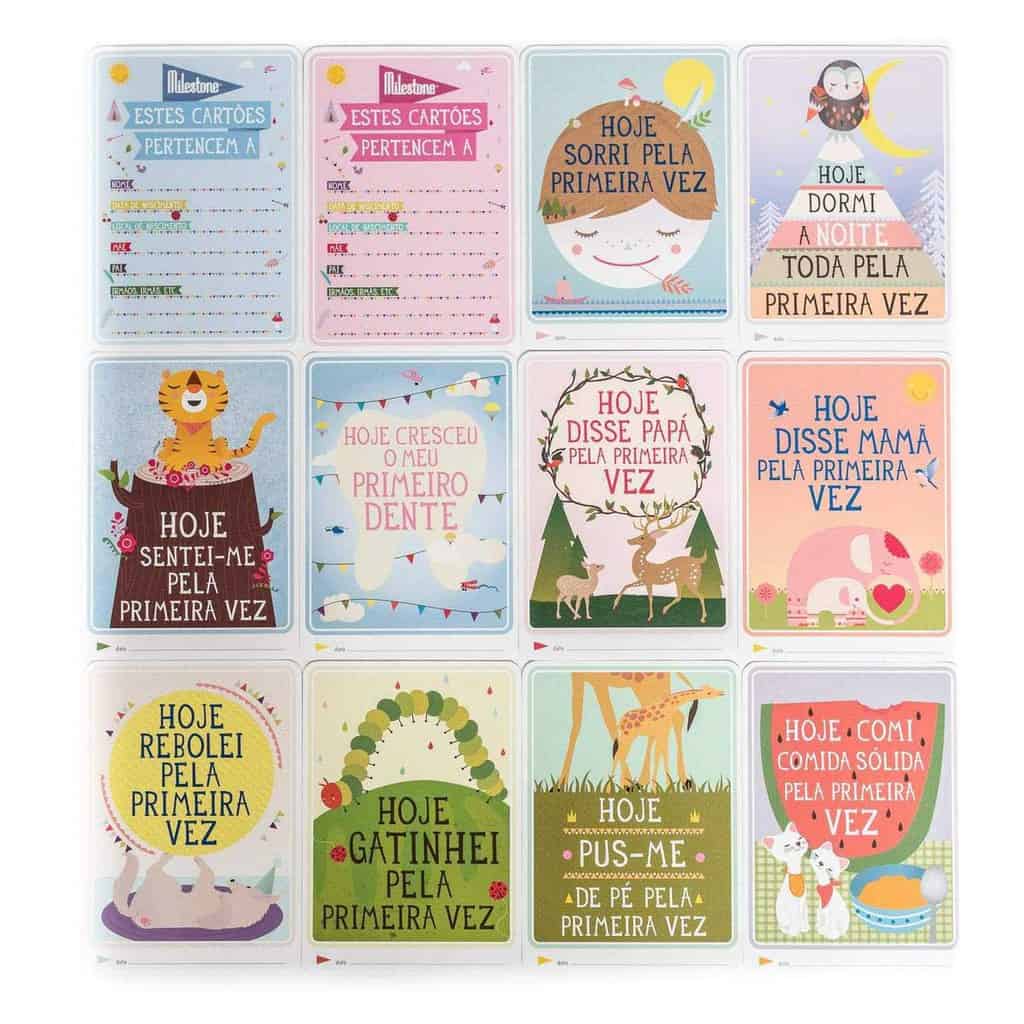 Cartões Primeiro Ano Bebé Milestone (em Português) Cartões Primeiro Ano Bebé Milestone (em Português)