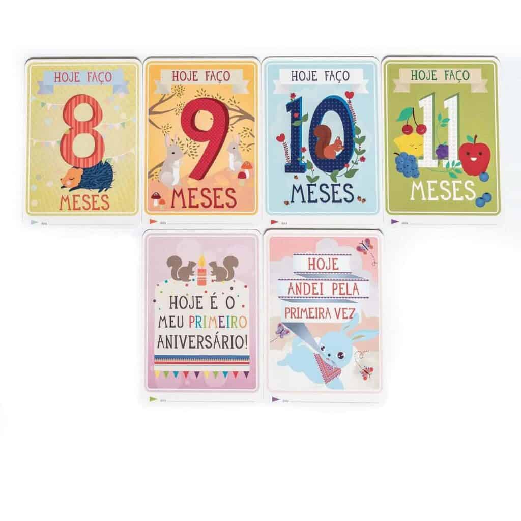 Cartões Primeiro Ano Bebé Milestone - 6 de 30