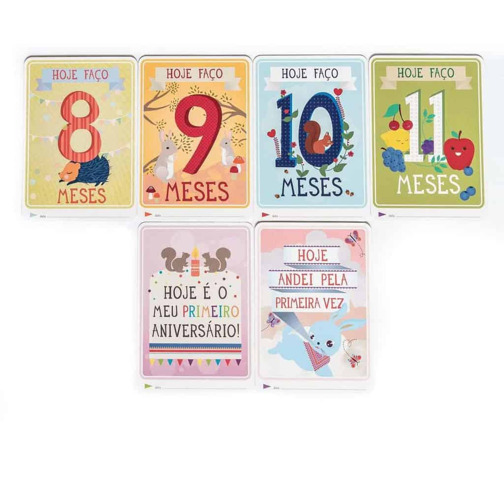 Cartões Primeiro Ano Bebé Milestone (em Português) Cartões Primeiro Ano Bebé Milestone (em Português)