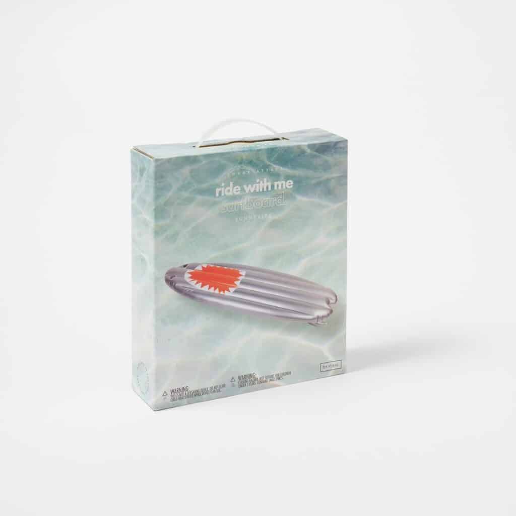 Caixa do produto A Prancha de Surf Insuflável Sunnylife Tubarão