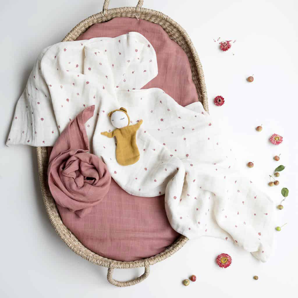 Swaddle Musselina 120x120 - Clay