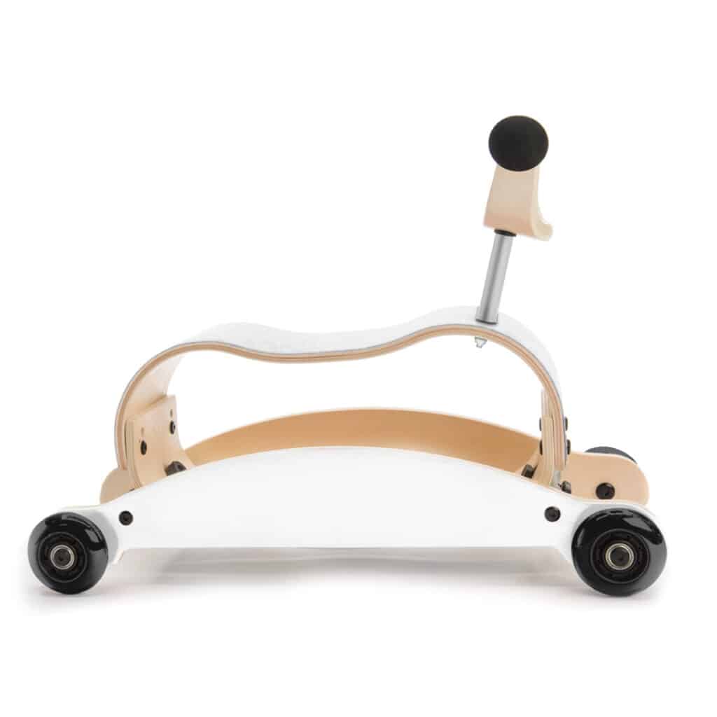 Wishbone Mini Flip Walker 3 em 1 - Branco e Rodas Pretas - também pode ser usado como um andarilho bebé
