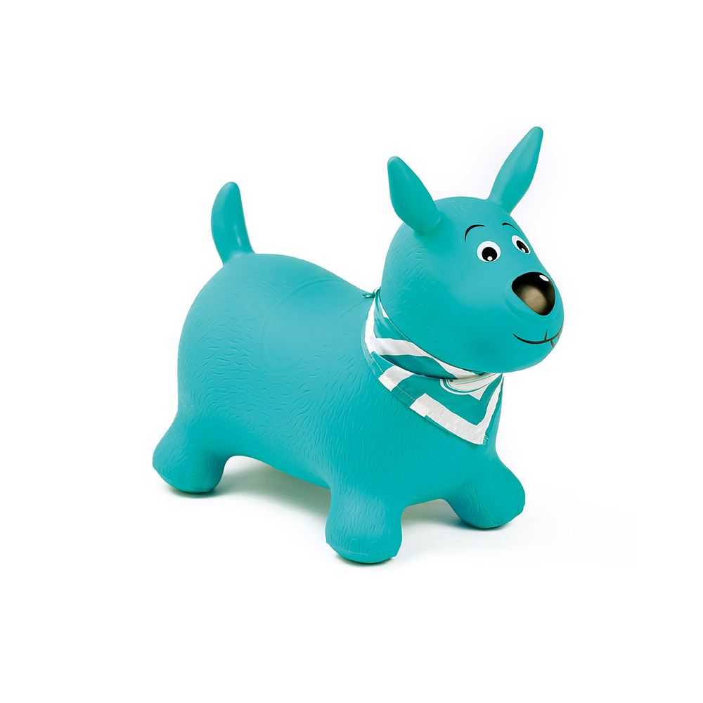 Cão Saltitão Insuflável Azul
