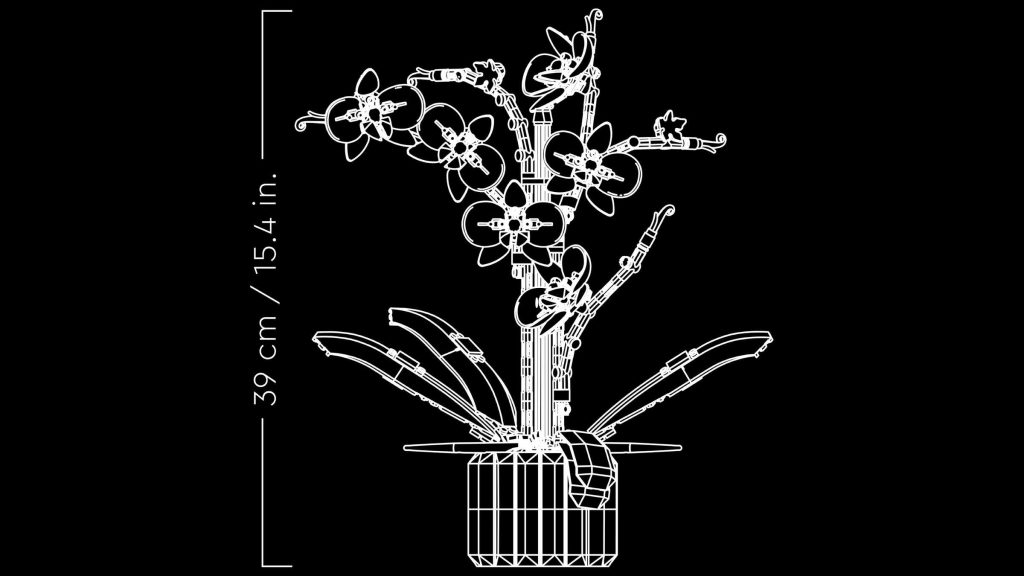 Babystore.pt - Bens para Bebés e Crianças de 0 a 6 Anos LEGO 10311 Orquídea - dimensões e detalhes da planta
