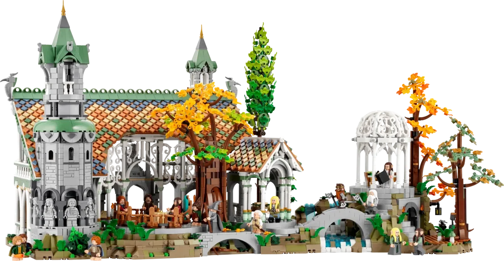 LEGO Icons 10316 O Senhor dos Anéis Rivendell - Perfil de todo o vale dos Elfos montado