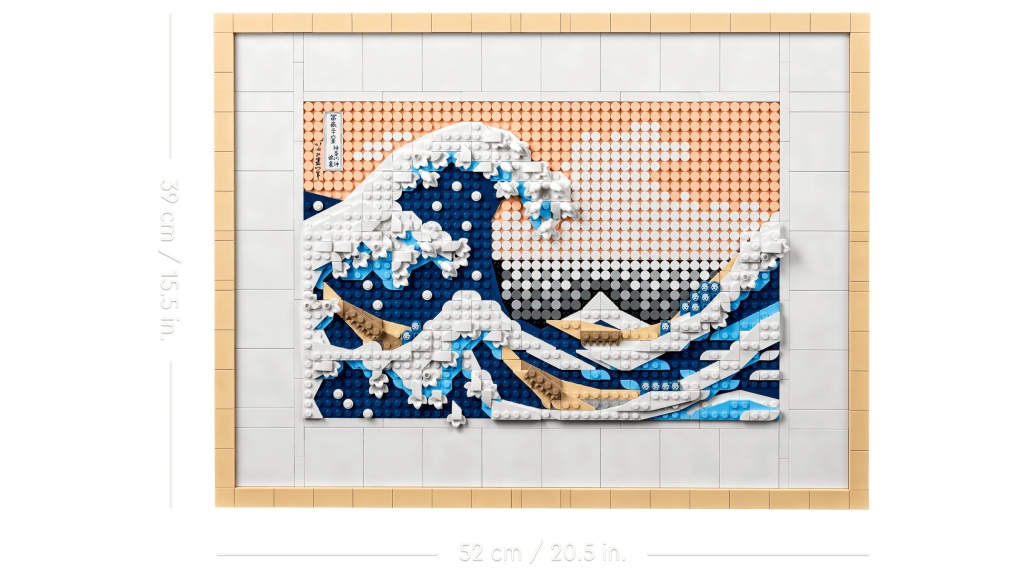 Babystore.pt - Bens para Bebés e Crianças de 0 a 6 Anos LEGO 31208 Hokusai – A Grande Onda - quadro finalizado visto de frente