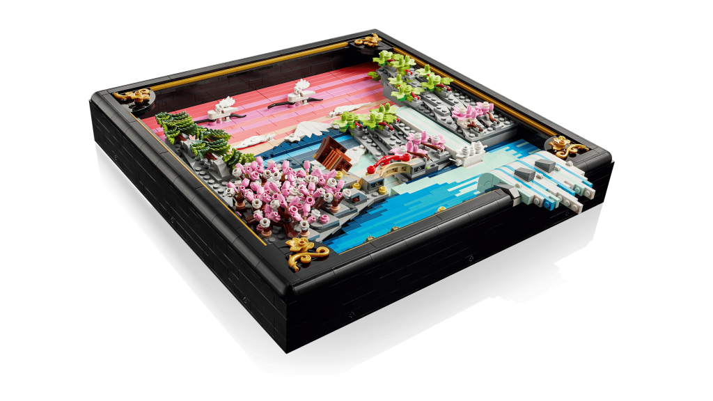 LEGO 31218 Paisagem com Cerejeiras Os elementos em camadas que criam um relevo 3D impressionante