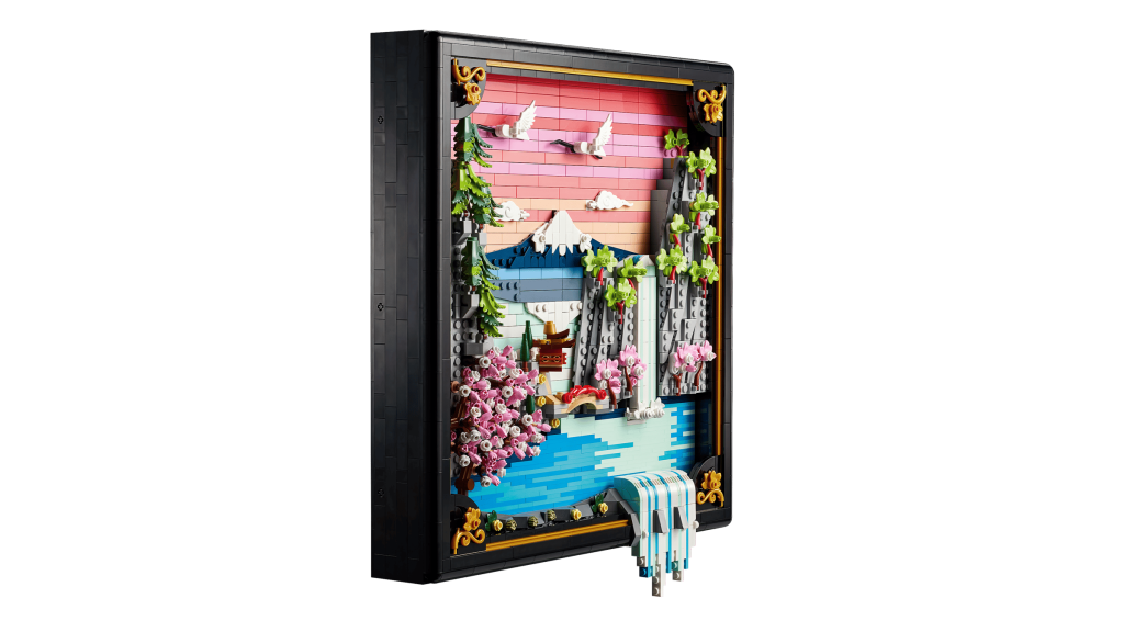 LEGO Art 31218 Paisagem com Cerejeiras Os elementos em camadas que criam um relevo 3D impressionante