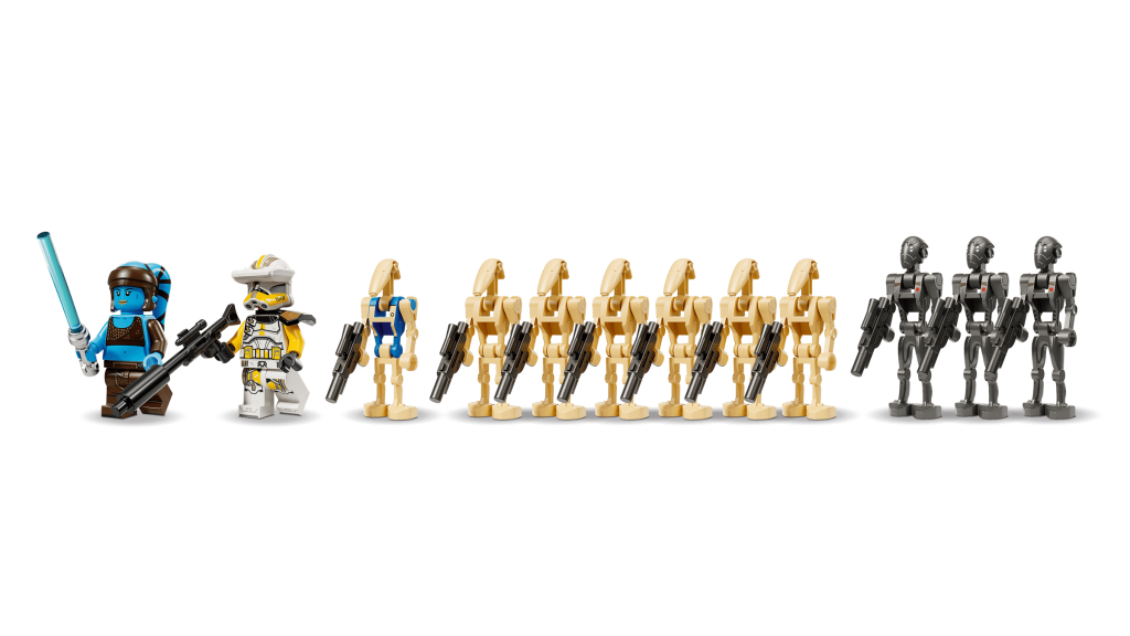 LEGO 75435 - Minifiguras de Clones e Droids de Combate em detalhe