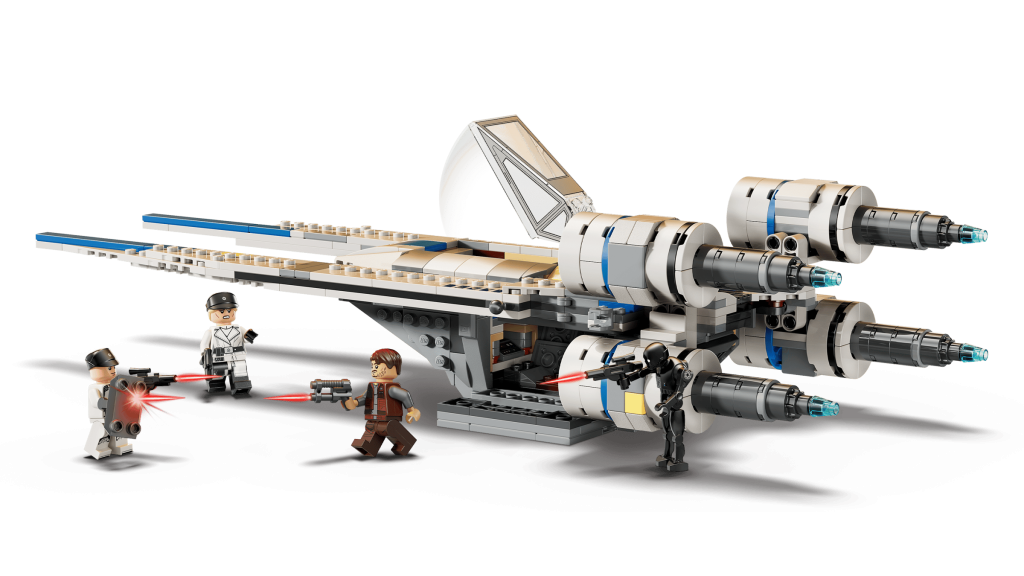 Detalhes autênticos Recrie a forma distinta do U-wing ao estilo LEGO®.