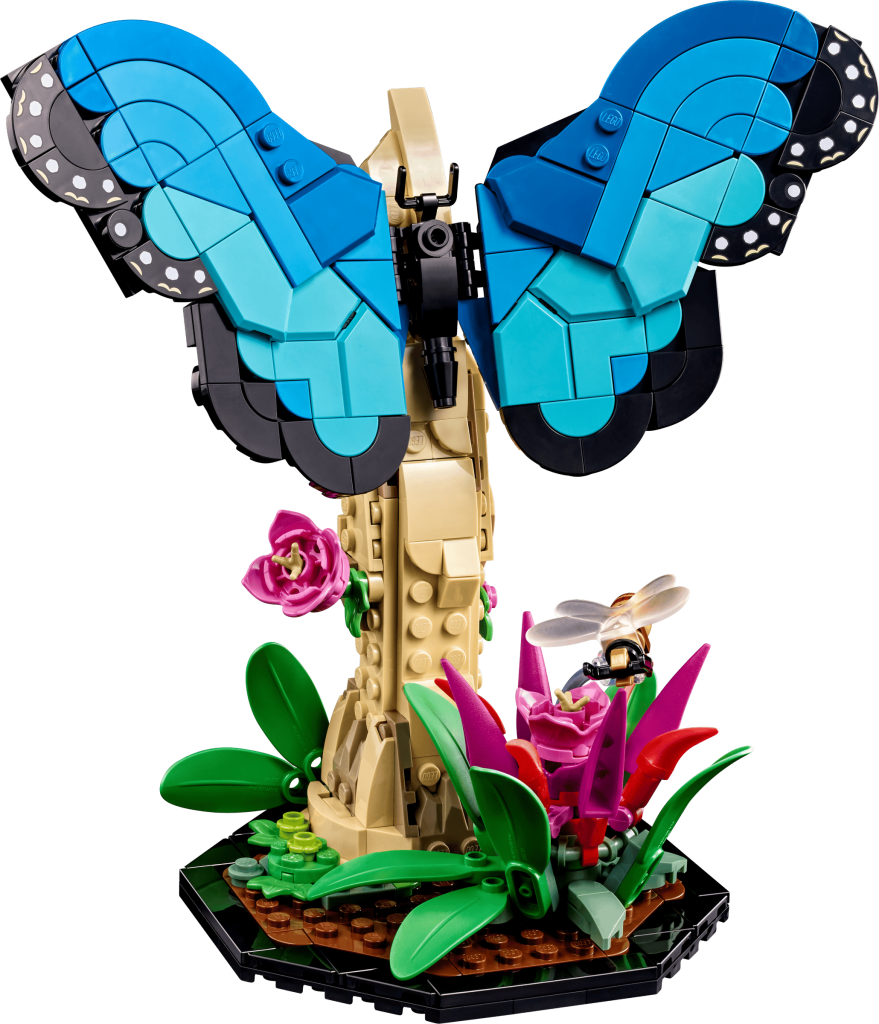 Babystore.pt - Bens para Bebés e Crianças de 0 a 6 Anos LEGO 21342 - Modelo detalhado da Borboleta-Imperador com flor e abelha